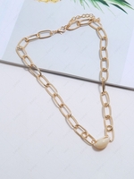 Shell Link Paper Clip Choker Necklace