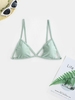 Shiny Cut Out Bikini Top S Light green