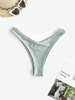 Shiny High Cut Bikini Bottom S Light green