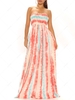 Shirred Tie Dye Tube Wide Leg Jumpsuit S Multi a