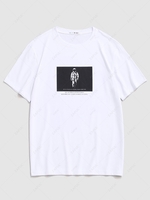 Short Sleeve Astronaut Print Vintage Graphic T-shirt S White