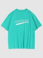 Short Sleeve Letter Graphic Print Tee S Tron blue
