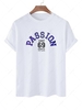 Short Sleeve Passion Letter Vintage Basic T-shirt Xxl White