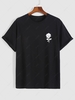 Short Sleeve Rose Print T-shirt Xl Black