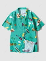 Short Sleeve Vacation Shirt Xl Light green