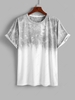 Short Sleeves Tie Dye Crew Neck Tee Xl