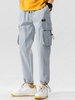 Side Flap Pocket Letter Patch Pants L Light gray