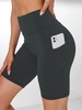 Side Pocket Sports Biker Shorts M Dark gray
