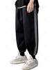 Side Reflective Striped Casual Toggle Cargo Pants 2xl Black