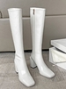 Side Zip Chunky Heeled Riding Knee High Boots