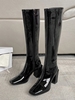 Side Zip Chunky Heeled Riding Knee High Boots