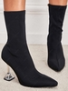 Side Zip Heeled Pointed Toe Boots
