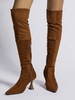 Side Zip Heeled Pointed Toe Over-the-knee Boots