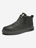 Side Zip High Top Lace Up Shoes