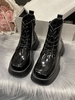 Side Zip Lace Up Platform Combat Boots