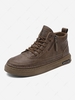 Side Zip Mid Top Lace Up Shoes