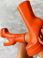 Side Zip Platform Boots