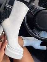 Side Zip Platform Boots