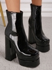 Side Zip Platform Boots