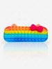 Silicone Anti-stress Pressing Bubble Fingertip Toy Pencil Bag