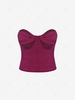 Silky Bustier Corset-style Boning Tube Top M Deep red
