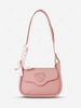 Silky Scarf Embellished Heart Crossbody Bag