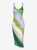 Silky Tie Dye Slip Midi Dress S Multi a