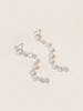 Silver Plated Round Sheet Long Earrings