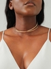 Simple Metal Geometric Lines Cross Choker Necklace