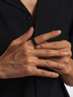 Simple Striped Cut Out Design Stainless Steel Men