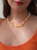 Simple Style Beads Flower Faux Pearl Necklace