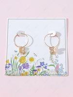 Simple Style Butterfly Pendant Earrings