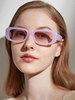 Simple Style Colorful Transparent Wide Frame Sunglasses