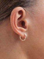Simple Style Cross Coil Shape Earrings