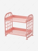 Simple Style Double-layer Fold Desktop Storage Rack