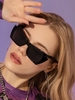 Simple Style Notch Design Sunglasses