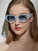 Simple Style Wide Frame Sunglasses