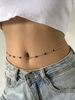 Single Layer Green Crystal Embellish Waist Chain