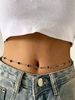 Single Layer Green Crystal Embellish Waist Chain