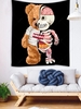 Skeleton Bear Graphic Tapestry