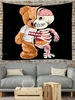 Skeleton Bear Graphic Tapestry