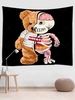 Skeleton Bear Graphic Tapestry