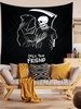 Skeleton Death Pattern Halloween Tapestry
