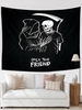 Skeleton Death Pattern Halloween Tapestry