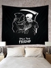 Skeleton Death Pattern Halloween Tapestry