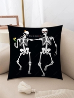 Skeleton Lover Halloween Plush Pillowcase