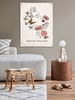 Sketch Face Floral Butterfly Pattern Wall Hanging Tapestry