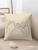 Sketching Gesture Pattern Plush Pillowcase