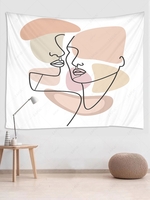 Sketching Lips Pattern Tapestry
