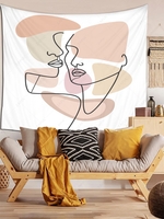 Sketching Lips Pattern Tapestry